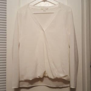 Small Cooper and Ella Semi Sheer White Blouse